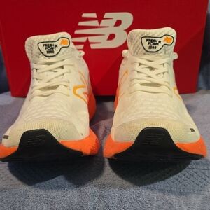 New Balance Cream and Orange Athletic Shoes